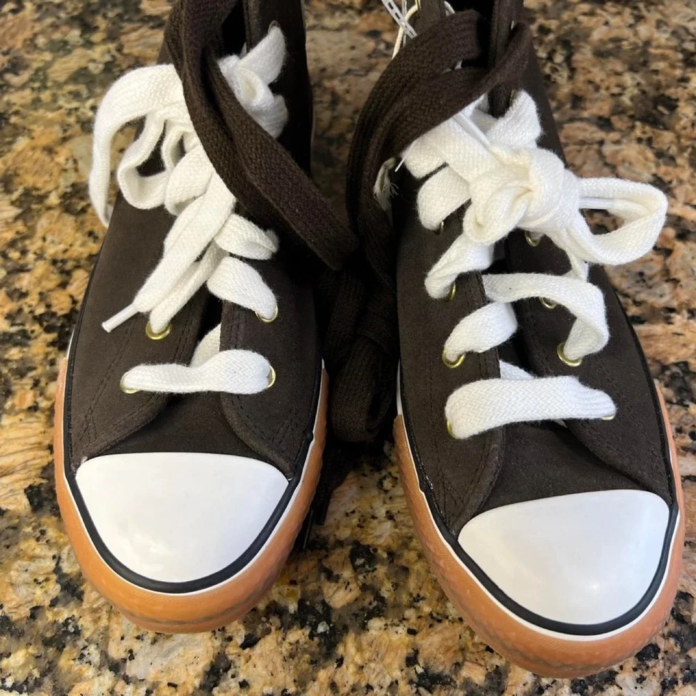 Converse Chuck Taylor All Star Eva Lift Brown Leather High Top Y6 A13366C